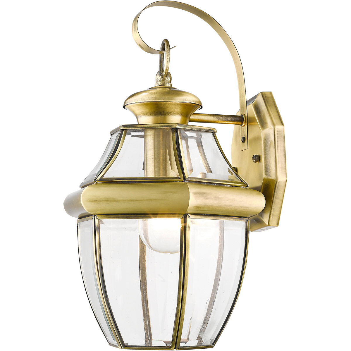 Monterey 1 Light 13 inch Antique Brass Outdoor Wall Lantern