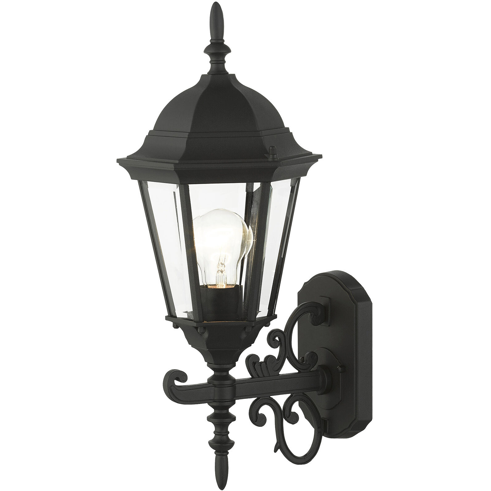 Hamilton 1 Light 20 inch Textured Black Outdoor  Wall Lantern