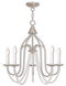 Alessia 5 Light 24 inch Brushed Nickel Chandelier Ceiling Light