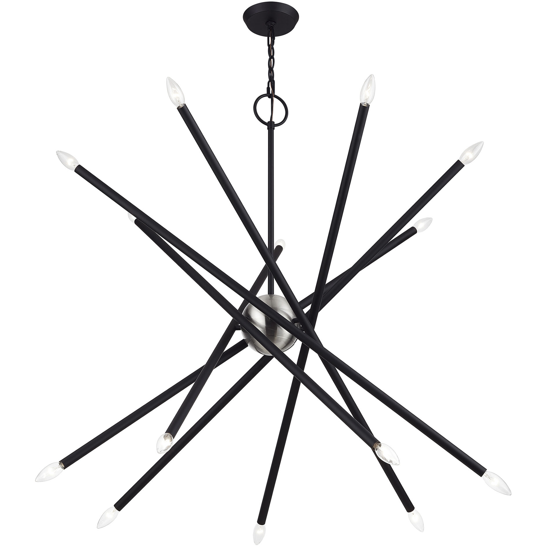 Soho 14 Light 40 inch Black Foyer Chandelier Ceiling Light