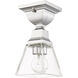 Mission 1 Light 5 inch Polished Chrome Flush Mount Ceiling Light