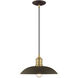 Allison 1 Light 13 inch Bronze Mini Pendant Ceiling Light