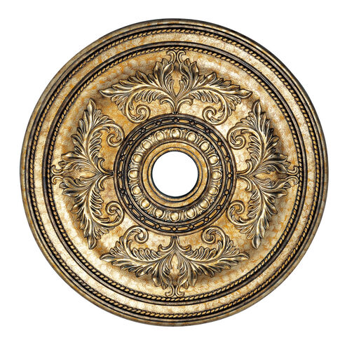 Versailles Hand Painted Vintage Gold Leaf Ceiling Medallion