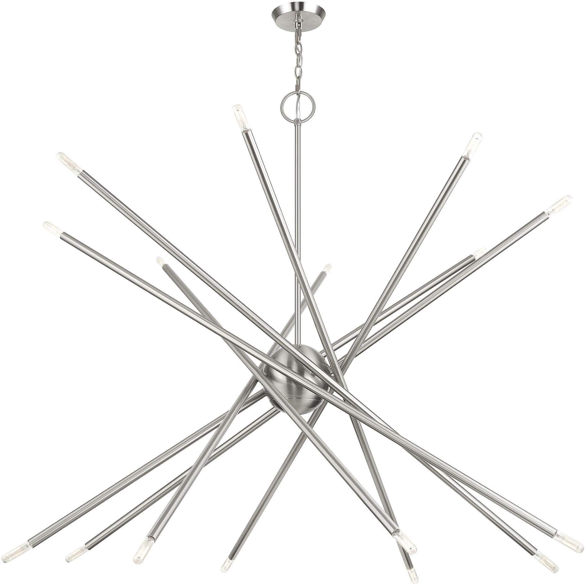 Soho 16 Light 50 inch Brushed Nickel Foyer Chandelier Ceiling Light