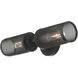 Industro 2 Light 5 inch Black with Brushed Nickel Accents Sconce Wall Light