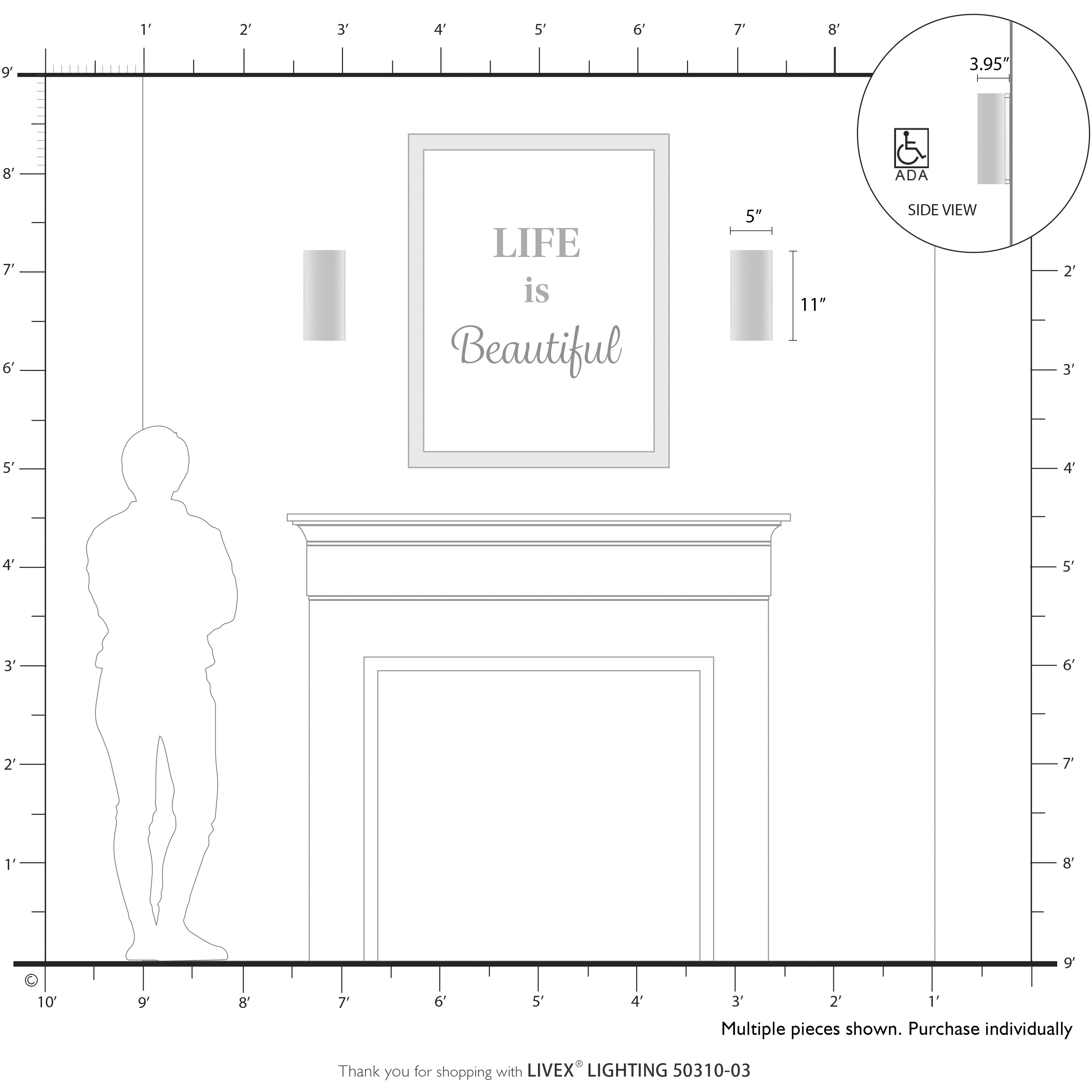 Manorwood 1 Light 5 inch White ADA Wall Sconce Wall Light