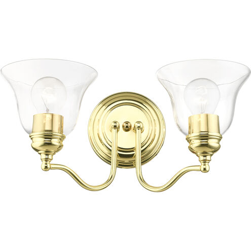 Moreland 2 Light 15 inch Polished Brass Vanity Sconce Wall Light