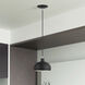 Domma 1 Light 8 inch Black with Brushed Nickel Accents Mini Pendant Ceiling Light