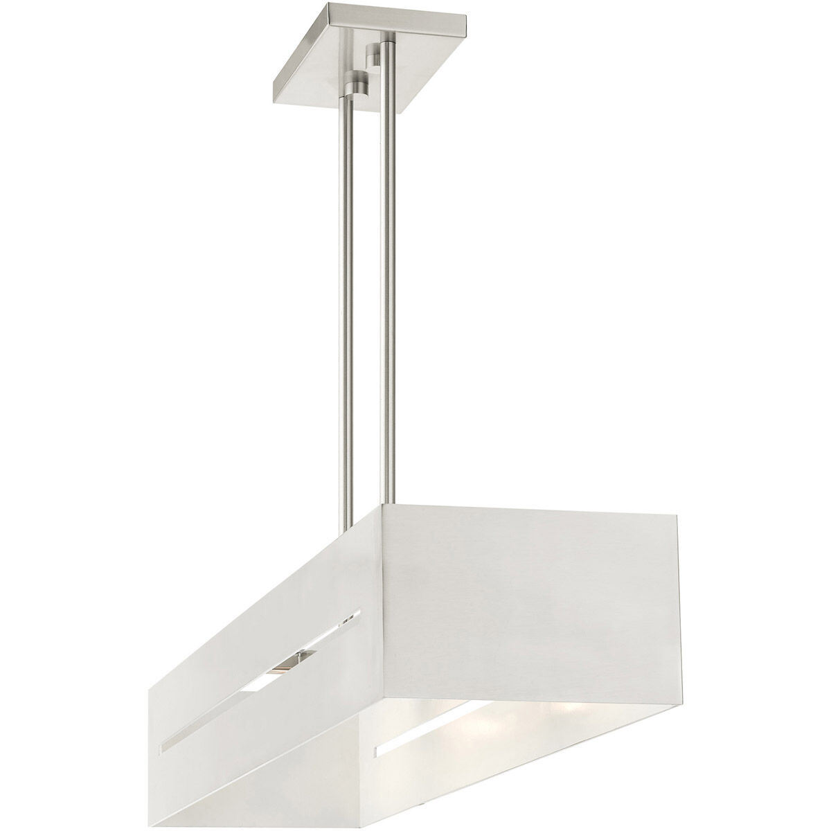 Soma 4 Light 36 inch Brushed Nickel Linear Chandelier Ceiling Light