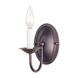 Home Basics 1 Light 4 inch Bronze Wall Sconce Wall Light