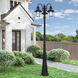 Monterey 3 Light 80.13 inch Black Outdoor 3 Head Post Light