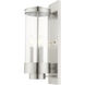 Hillcrest 3 Light 20.5 inch Brushed Nickel Outdoor Wall Lantern