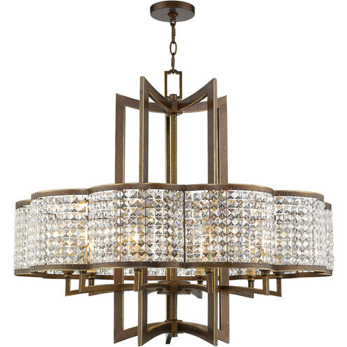 Grammercy 10 Light 34 inch Hand Painted Palacial Bronze Chandelier Ceiling Light