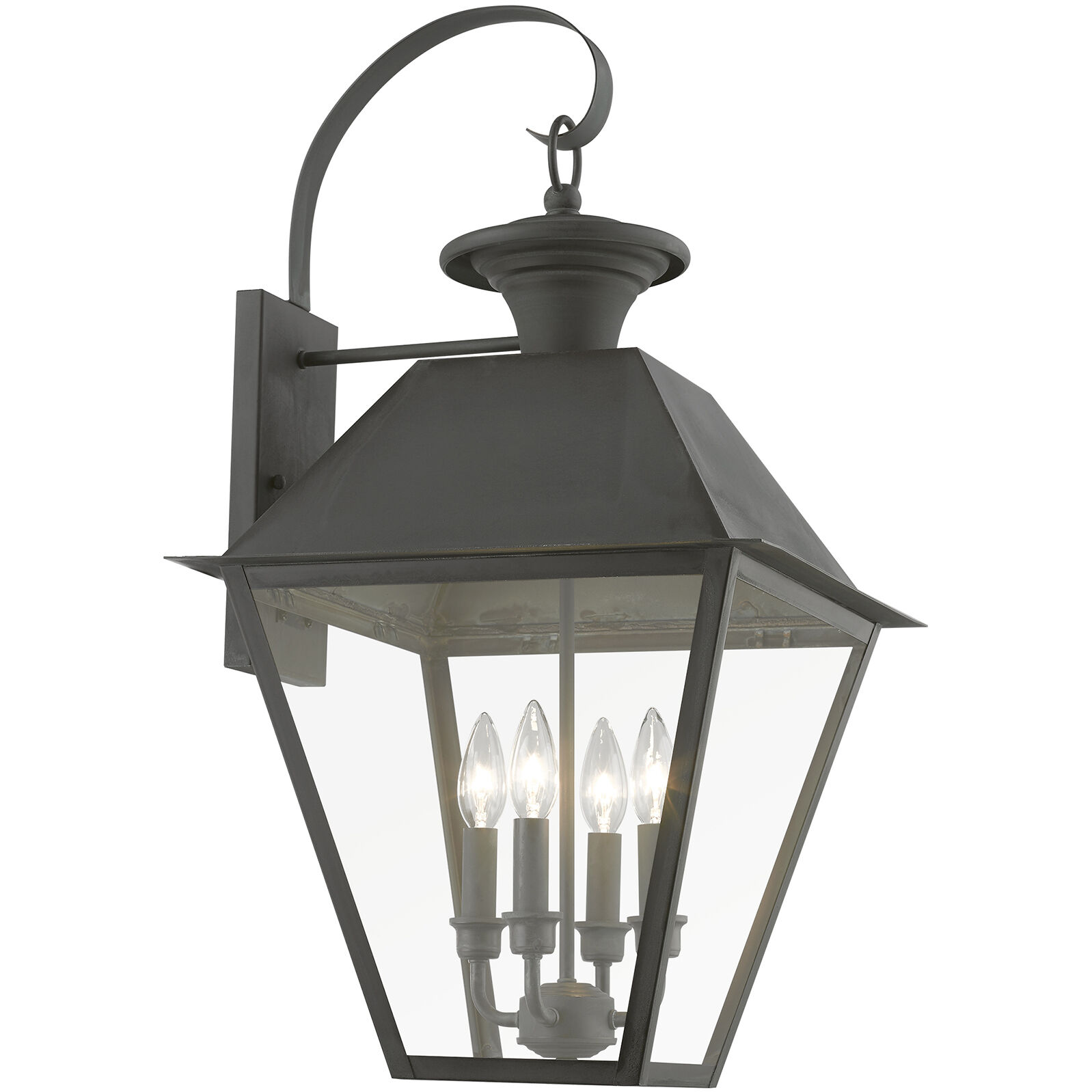 Wentworth 4 Light 28 inch Charcoal Outdoor Extra Wall Lantern, Extra Large