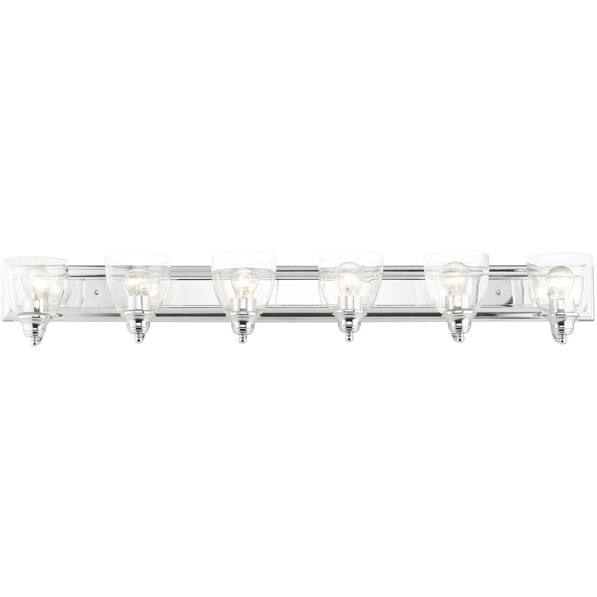 Birmingham 6 Light 48 inch Polished Chrome Vanity Sconce Wall Light