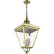 Adams 4 Light 14.25 inch Antique Brass with Brushed Nickel Finish Cluster Outdoor Extra Large Pendant Lantern Ceiling Light