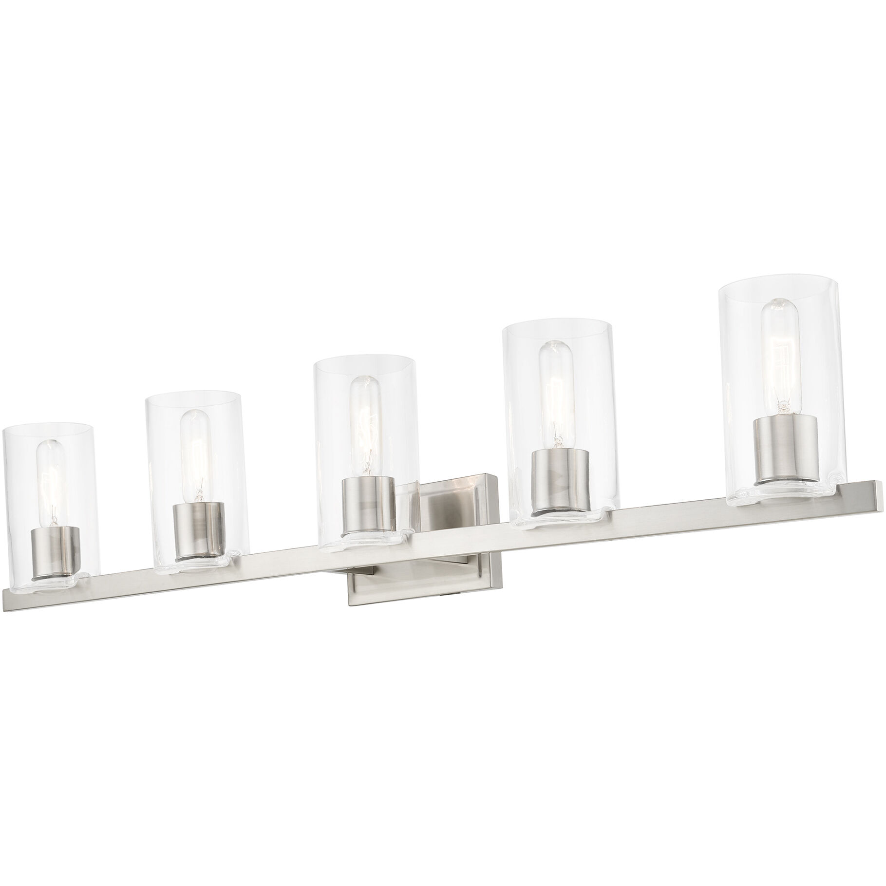 Clarion 5 Light 42 inch Brushed Nickel Vanity Sconce Wall Light