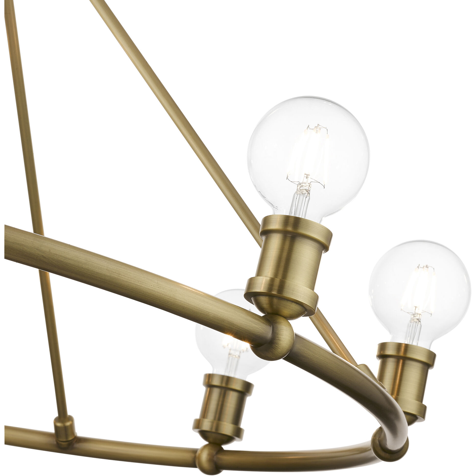 Lansdale 8 Light 34 inch Antique Brass Chandelier Ceiling Light