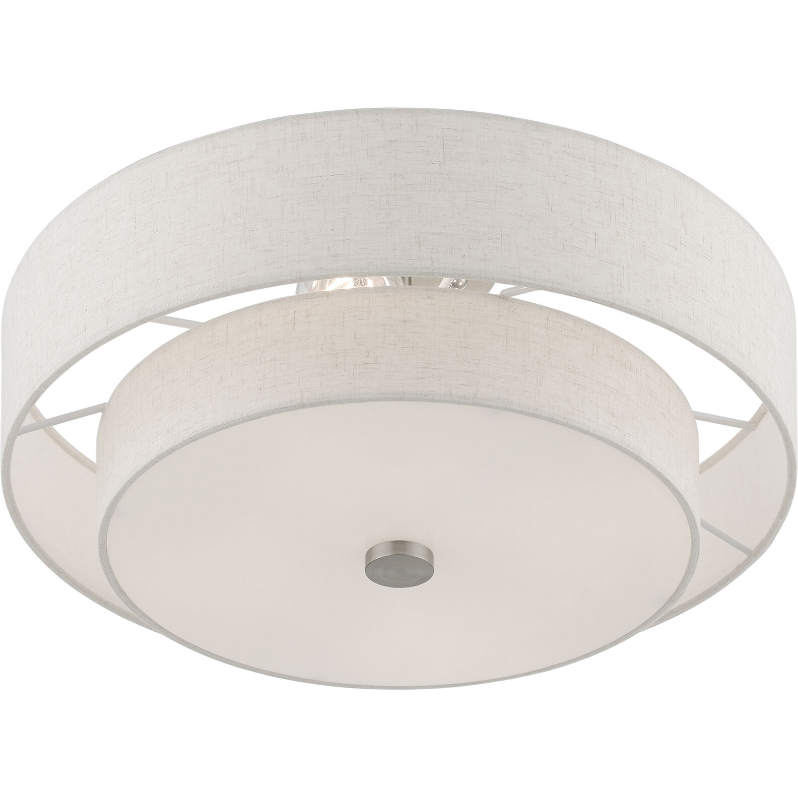 Meridian 4 Light 18 inch Brushed Nickel Semi-Flush Ceiling Light