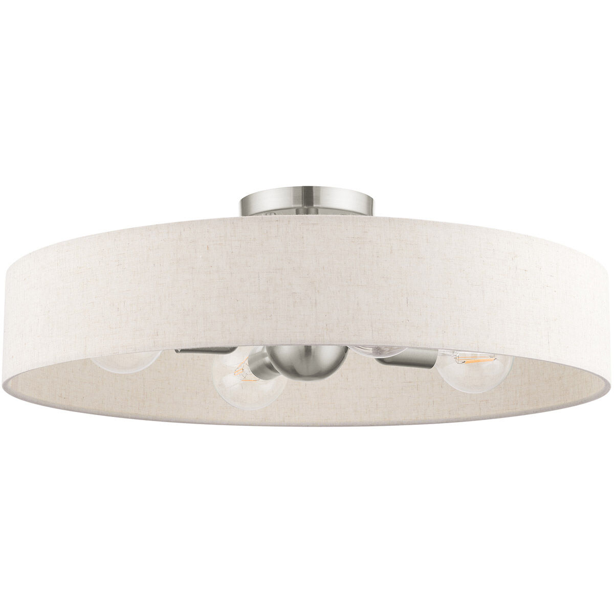 Venlo 4 Light 22 inch Brushed Nickel Semi Flush Ceiling Light