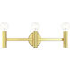 Copenhagen 3 Light 24 inch Polished Brass ADA Vanity Sconce Wall Light