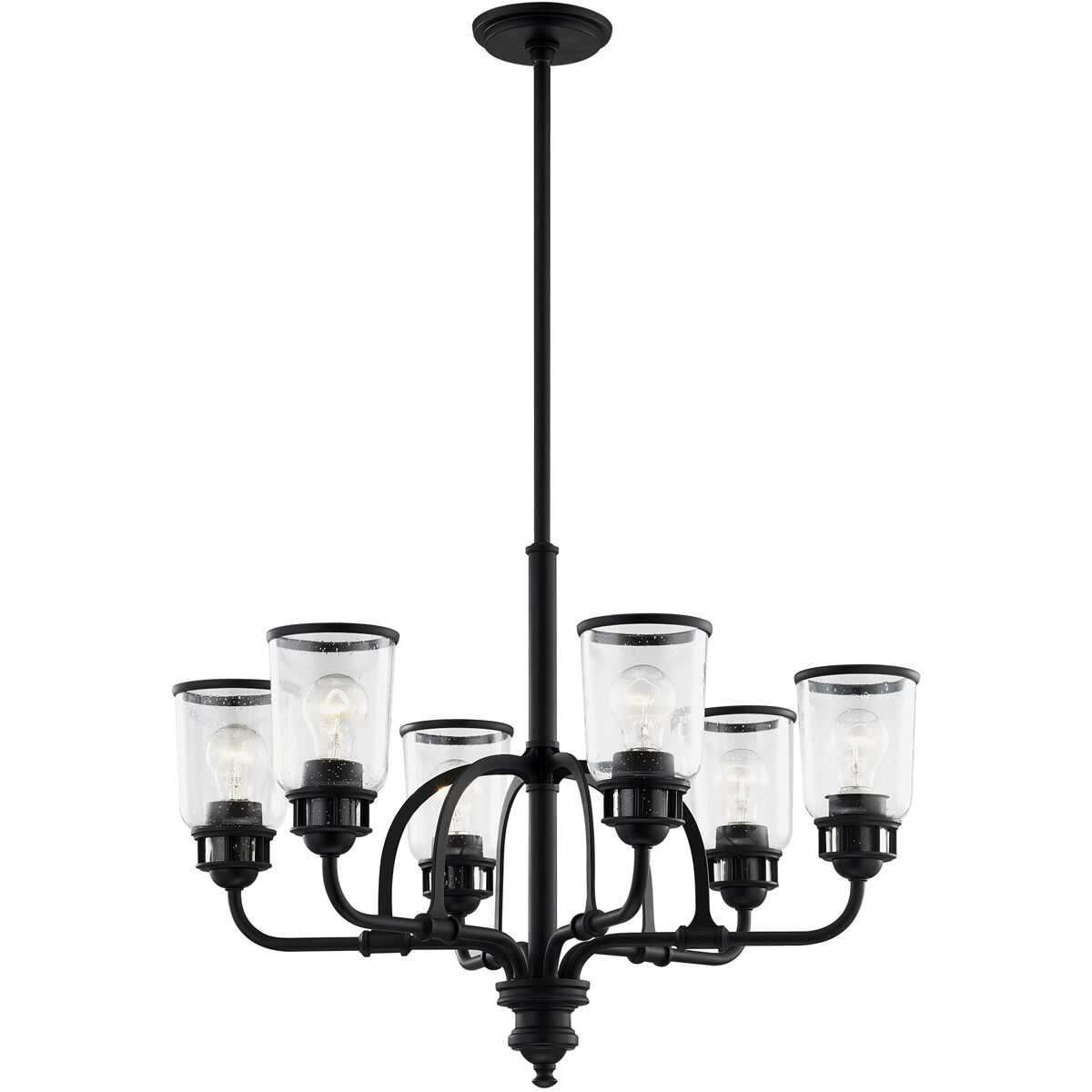 Lawrenceville 6 Light 26 inch Black Chandelier Ceiling Light