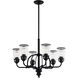Lawrenceville 6 Light 26 inch Black Chandelier Ceiling Light