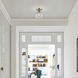 Glendon 1 Light 8.25 inch Antique Brass Semi-Flush Ceiling Light