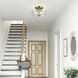 Whitworth 2 Light 12.25 inch Antique Brass Semi-Flush Ceiling Light