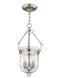 Jefferson 3 Light 10 inch Brushed Nickel Chain Lantern