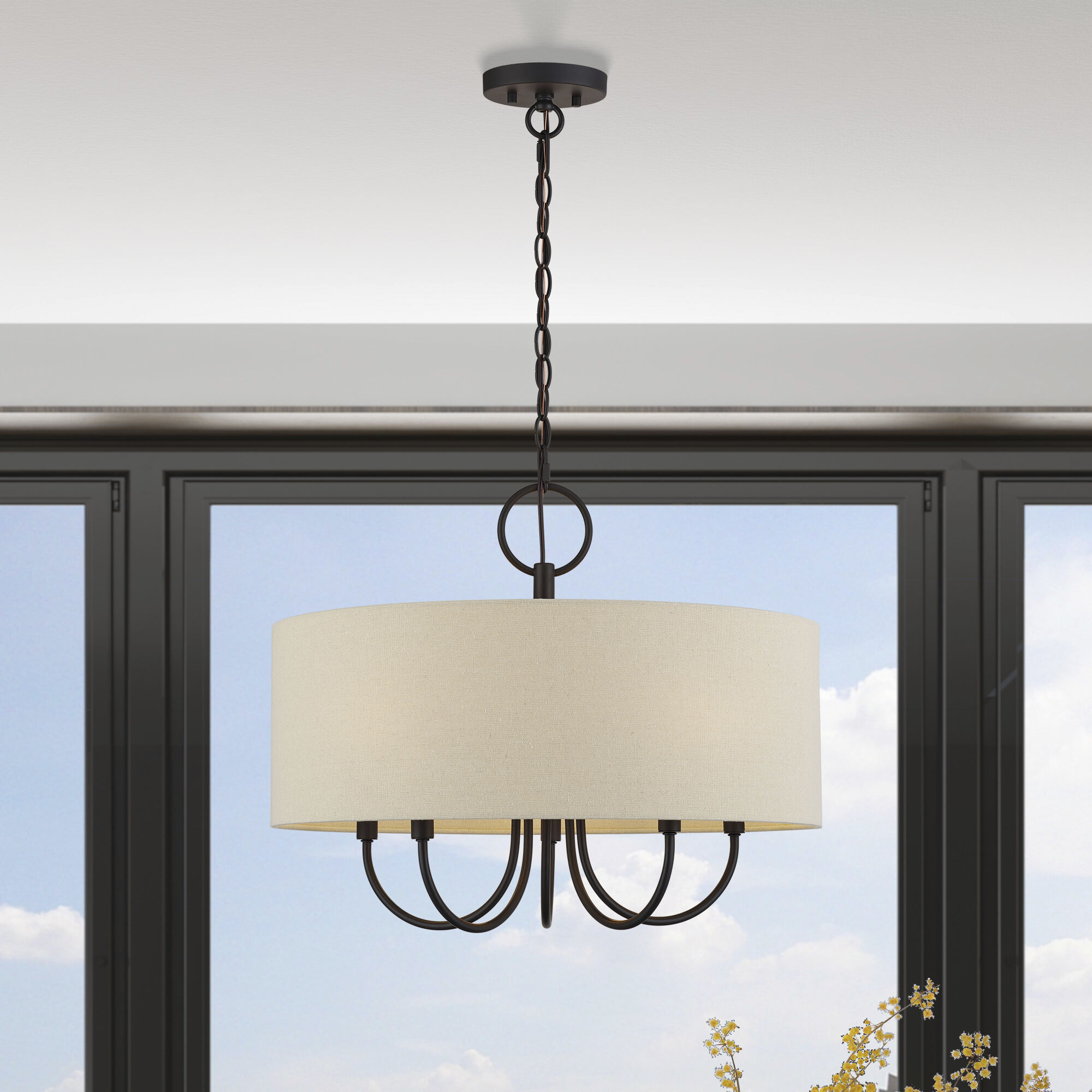 Bellingham 5 Light 22 inch Bronze Pendant Chandelier Ceiling Light