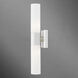 Aero 2 Light 5 inch White with Brushed Nickel Accent Vanity Sconce Wall Light