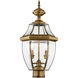 Monterey 2 Light 22 inch Antique Brass Outdoor Post Top Lantern 