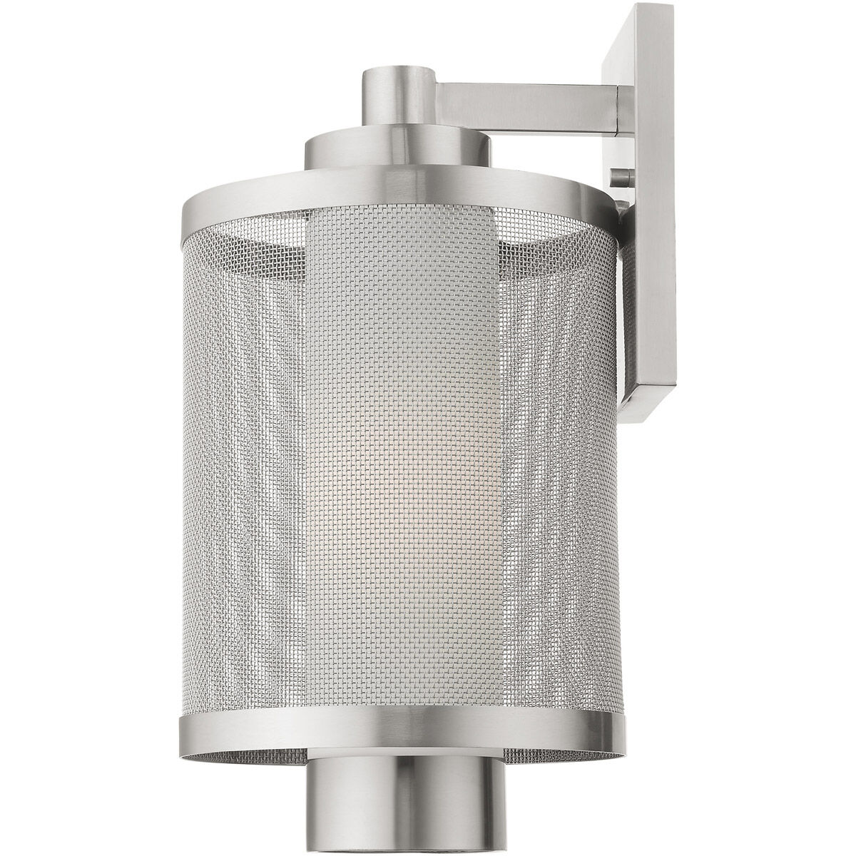 Nottingham 1 Light 17 inch Brushed Nickel Outdoor Wall Lantern