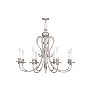 Caldwell 8 Light 35 inch Brushed Nickel Chandelier Ceiling Light