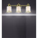 Middlebush 3 Light 23.5 inch Polished Brass Bath Vanity Wall Light