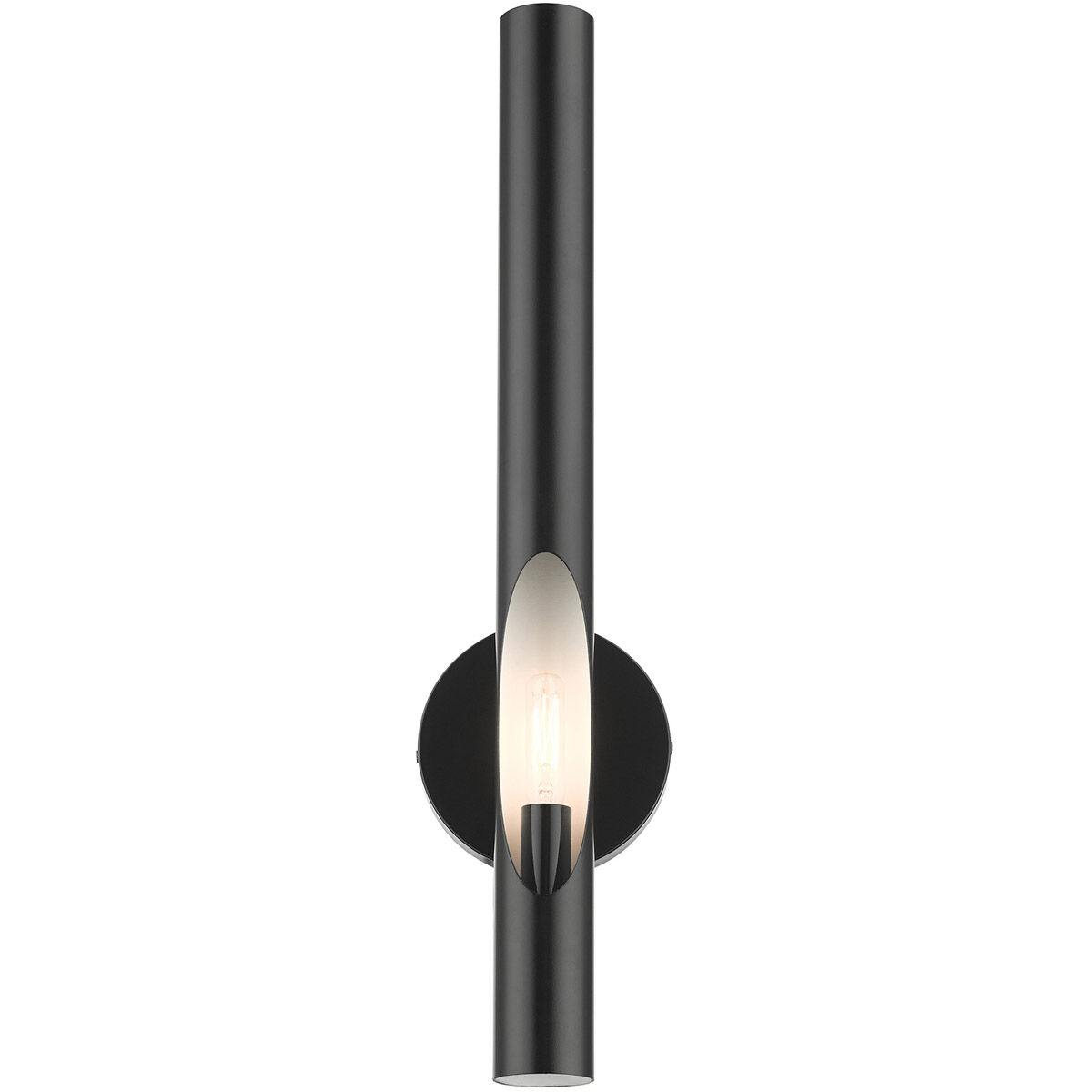 Acra 1 Light 5 inch Shiny Black ADA ADA Single Sconce Wall Light