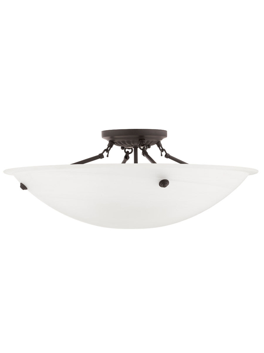 Oasis 4 Light 24 inch Bronze Semi-Flush Mount Ceiling Light