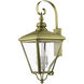 Adams 4 Light 14.25 inch Antique Brass with Brushed Nickel Finish Cluster Outdoor Extra Large Wall Lantern Wall Light