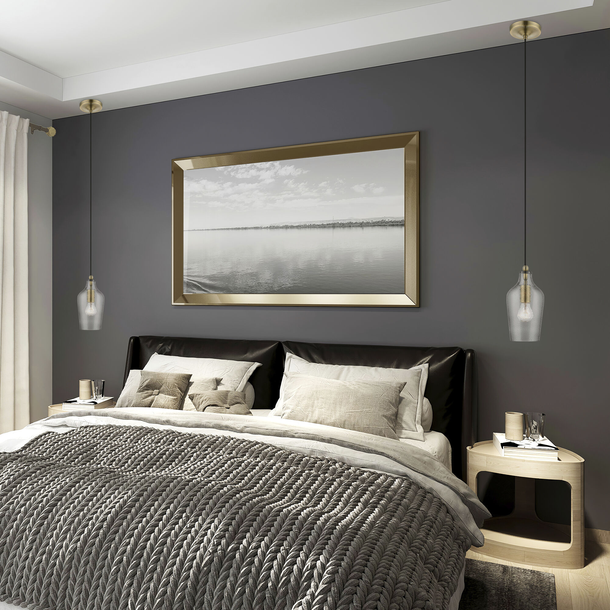 Avery 1 Light 5 inch Antique Brass Mini Pendant Ceiling Light