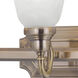 French Regency 3 Light 25 inch Antique Brass Bath Vanity Wall Light