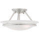 Newburgh 2 Light 12 inch Brushed Nickel Semi-Flush Mount Ceiling Light