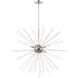 Utopia 8 Light 34 inch Polished Chrome Pendant Chandelier Ceiling Light