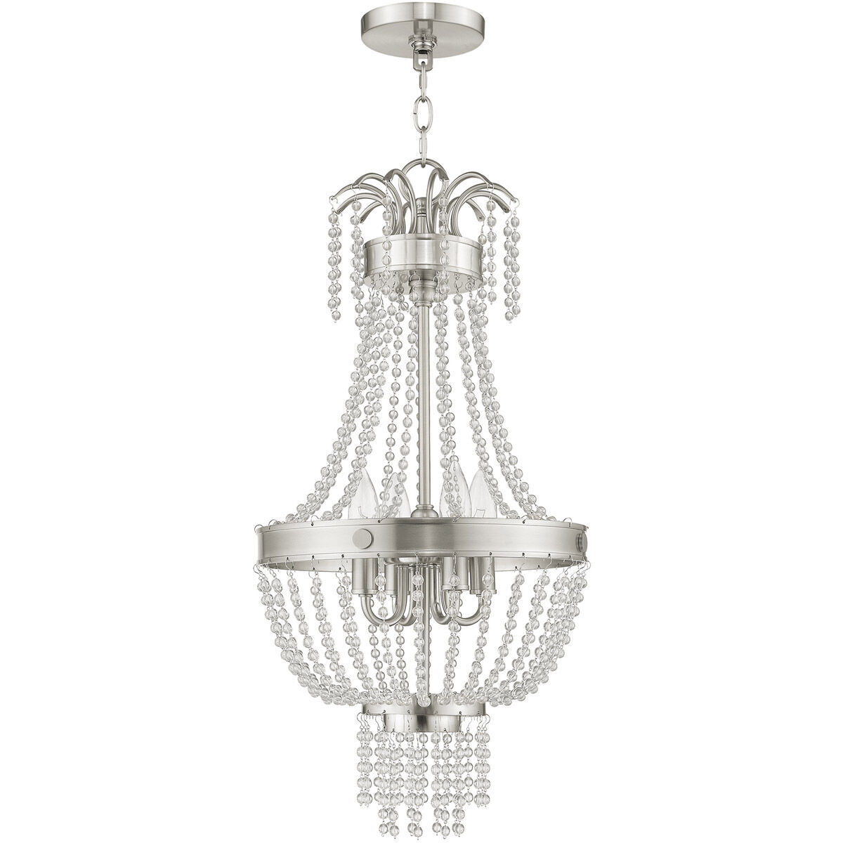 Valentina 4 Light 13 inch Brushed Nickel Pendant Ceiling Light