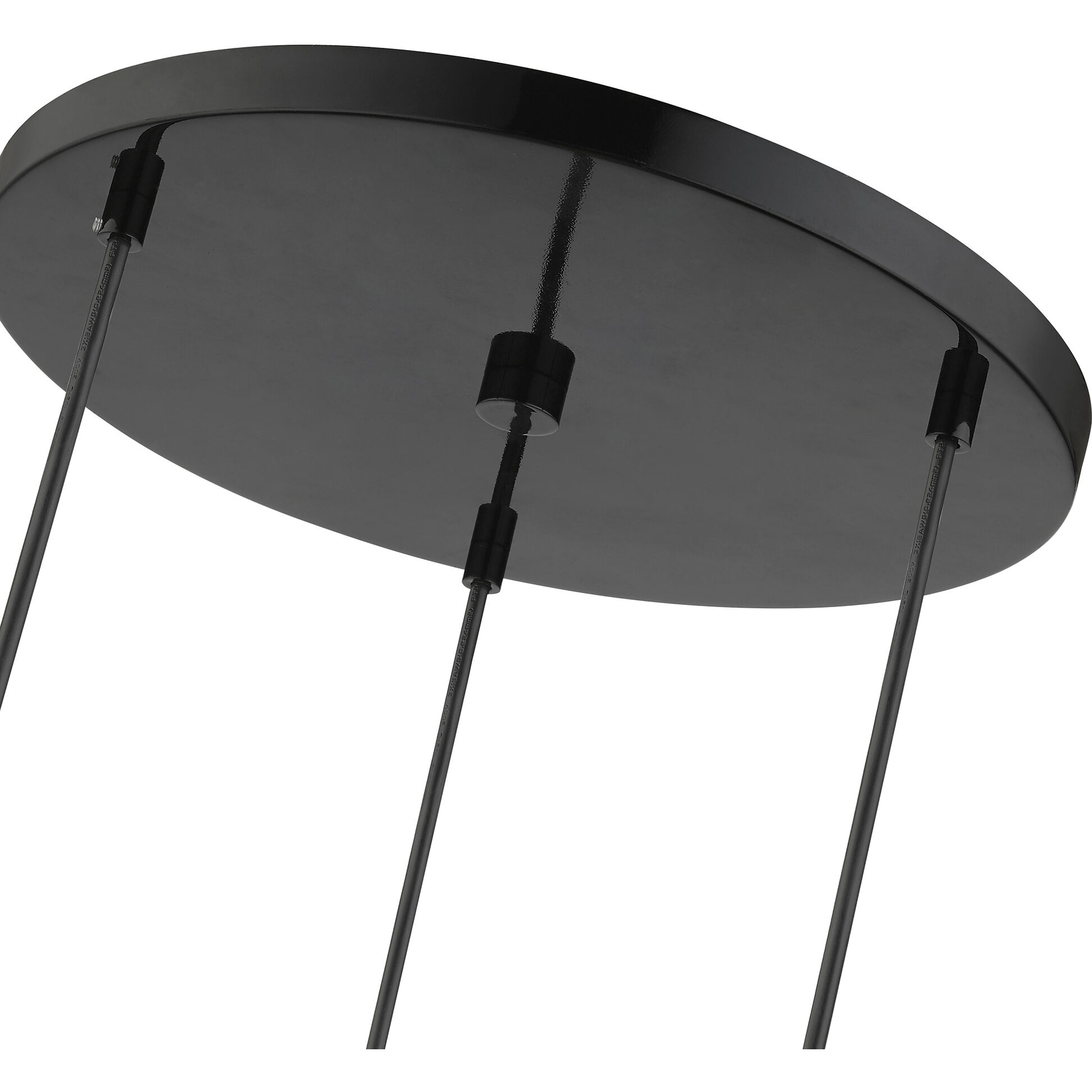 Everett 3 Light 20 inch Shiny Black with Chrome Finish Accents Pendant Chandelier Ceiling Light