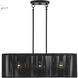 Acordia 3 Light 30 inch Black Linear Chandelier Ceiling Light, Medium