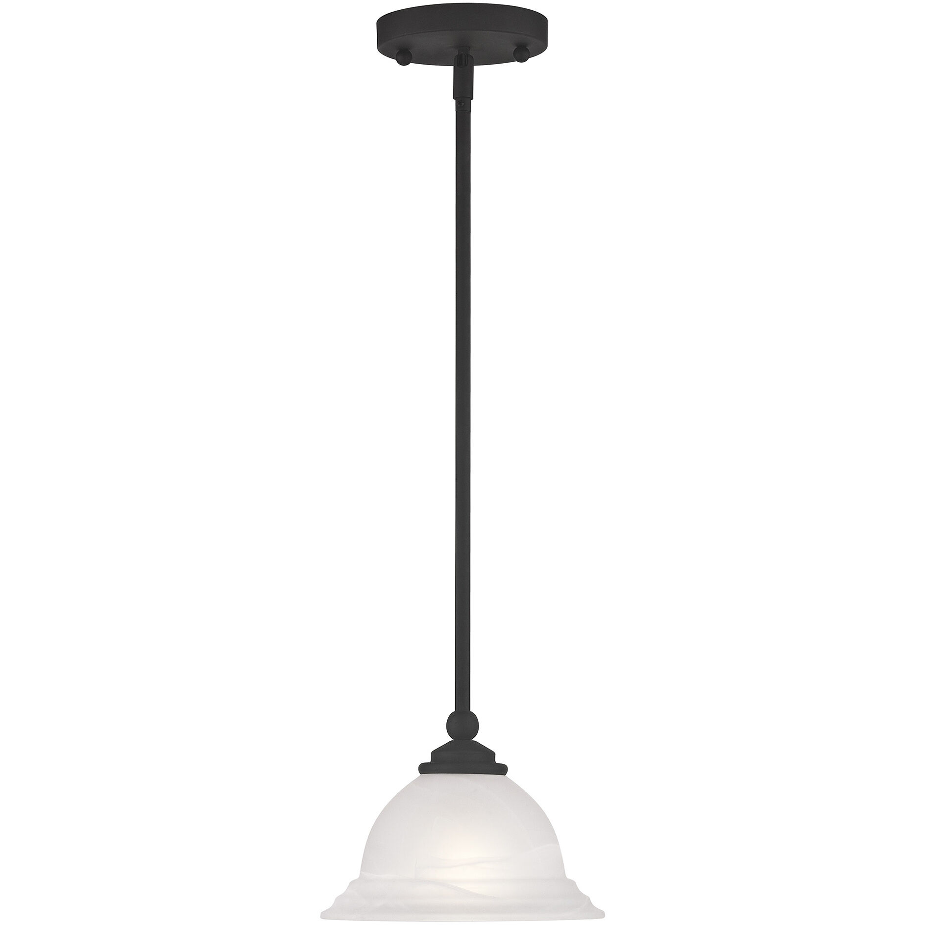 North Port 1 Light 8 inch Black Mini Pendant Ceiling Light