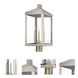 Nyack 3 Light 24 inch Brushed Nickel Large Outdoor Post Top Lantern