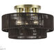 Acordia 3 Light 15 inch Antique Brass Semi Flush Mount Ceiling Light, Large