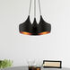 Waldorf 3 Light 21 inch Black Cluster Pendant Ceiling Light